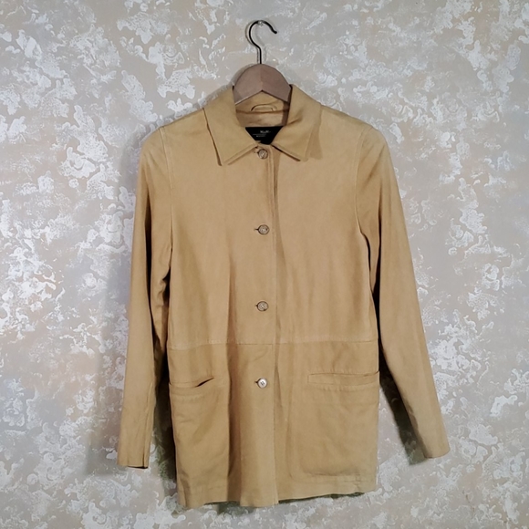 Maxmara weekend tan suede jacket sz 2 - Picture 6 of 16